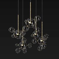 Suspension light Giopato & Coombes Bolle Circular Chandelier 24 Bubbles