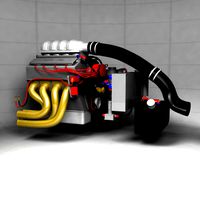 Pro Stock Drag Racing Engine