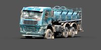 Lowpoly Abandoned Generic Tanker Fuel Cistern Truck