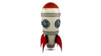 White Metal Rocket