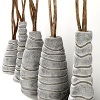 Vase figured branch thin