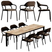 Varaschin Noss chair System table set