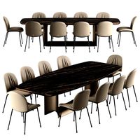 Cattelan italia Tina chair Dragon table set