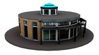 Realistic European City Block Building 3d model 36