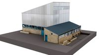 Realistic European City Block Building 3d model 02