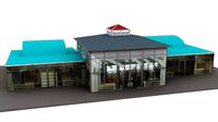 Realistic European City Block Building 3d model 03