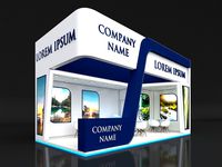 Booth Exhibition Stand Stall 8x4m Height 450 cm 2 Side Open