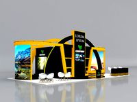 Exhibition Stand Stall 14x7m Height 550 cm 4 Side Open