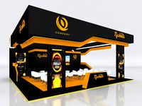 Exhibition Stand Stall 8x9m Height 400 cm 3 Side Open