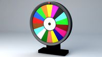 Fortune Wheel Lowpoly 3D Model
