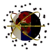 Earth Sourrounded By Virus Coronavirus Sars CoV-2 03