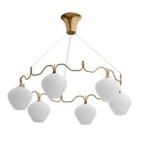 6-Shade Chandelier by Bent Karlby for Lyfa