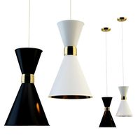 Delightfull black white cairo pendant