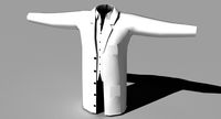 Male lab coat w shirt (front open)