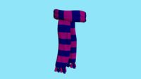 Purple Blue Scarf - Character Design - Clothing Costume