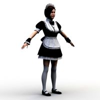 Japanese Maid Outfit Girl 0002
