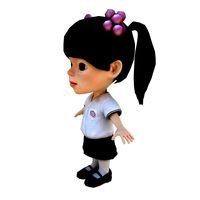 Little Girl with Pink Accessories