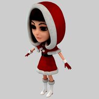 Girl in Christmas Costume