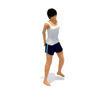 Wide Legged Forward Bend Yoga Exercise Woman Animation