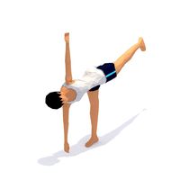 Pyramid 2 Yoga Exercise Woman Animation