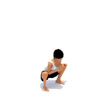 Garland Pose Yoga Exercise Woman Animation