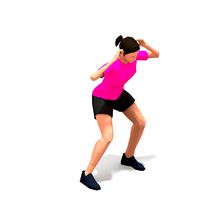 Sqaat Cross elbow Exercise Woman Animation