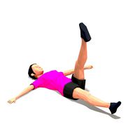 single leg raiser Exercise Woman Animation