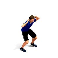sqaat cross elbow Exercise Man Animation