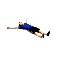 opposite toe touch Exercise Man Animation