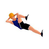 bicycle crunch Exercise Woman Animation