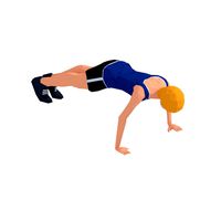 Push Ups Exercise Woman Animation