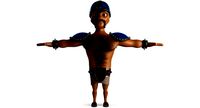 Cartoon Armored Soldier Rigged