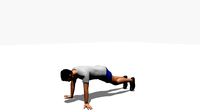 ANIMATED MAN PERFORMING BURPEE EXERCISE