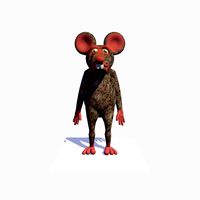 RIGGED CARTOON MOUSE/RAT WITH IK AND FACIAL RIGGING FOR CINEMA 4D