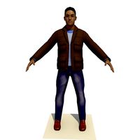 25 Year Old Clothed European Man Rigged