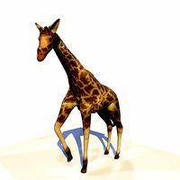 Animated Giraffe Standing