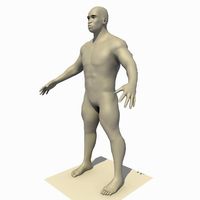 Rigged 25 Year Old Dwarf African Man Base Mesh