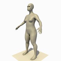 Rigged 25 Year Old Dwarf African Female Base Mesh
