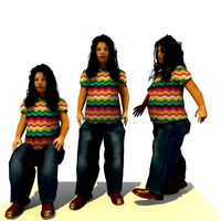 Low Poly African Woman D Bundle
