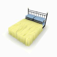 Bed With Yellow Sheets