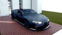 BLENDER EEVEE Brandless Extended Wheelbase 4 door coupe