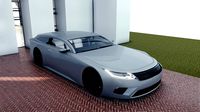 BLENDER EEVEE Brandless Sports GT shooting brake