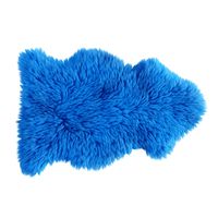 Soft Plush Faux Sheepskin Rug Blue 2