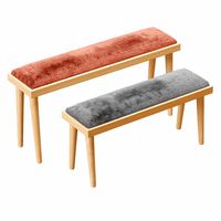 Sheepskin Solid Wood Bench