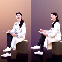 10365 Francine - Sitting Young Doctor With Notes