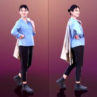 10333 Francine - Young Woman Posing with Coat