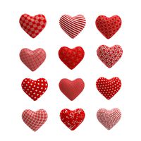 Low Poly Patterned Hearts