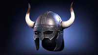 Viking Horned Helmet Low-Poly