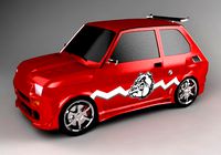 Low Polygon Fiat 126