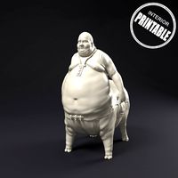Pig man statue printable